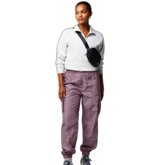 Fabletics Lightweight Cargo Jogger Women's Size L Purple Athleisure Performance - Picture 3 of 9